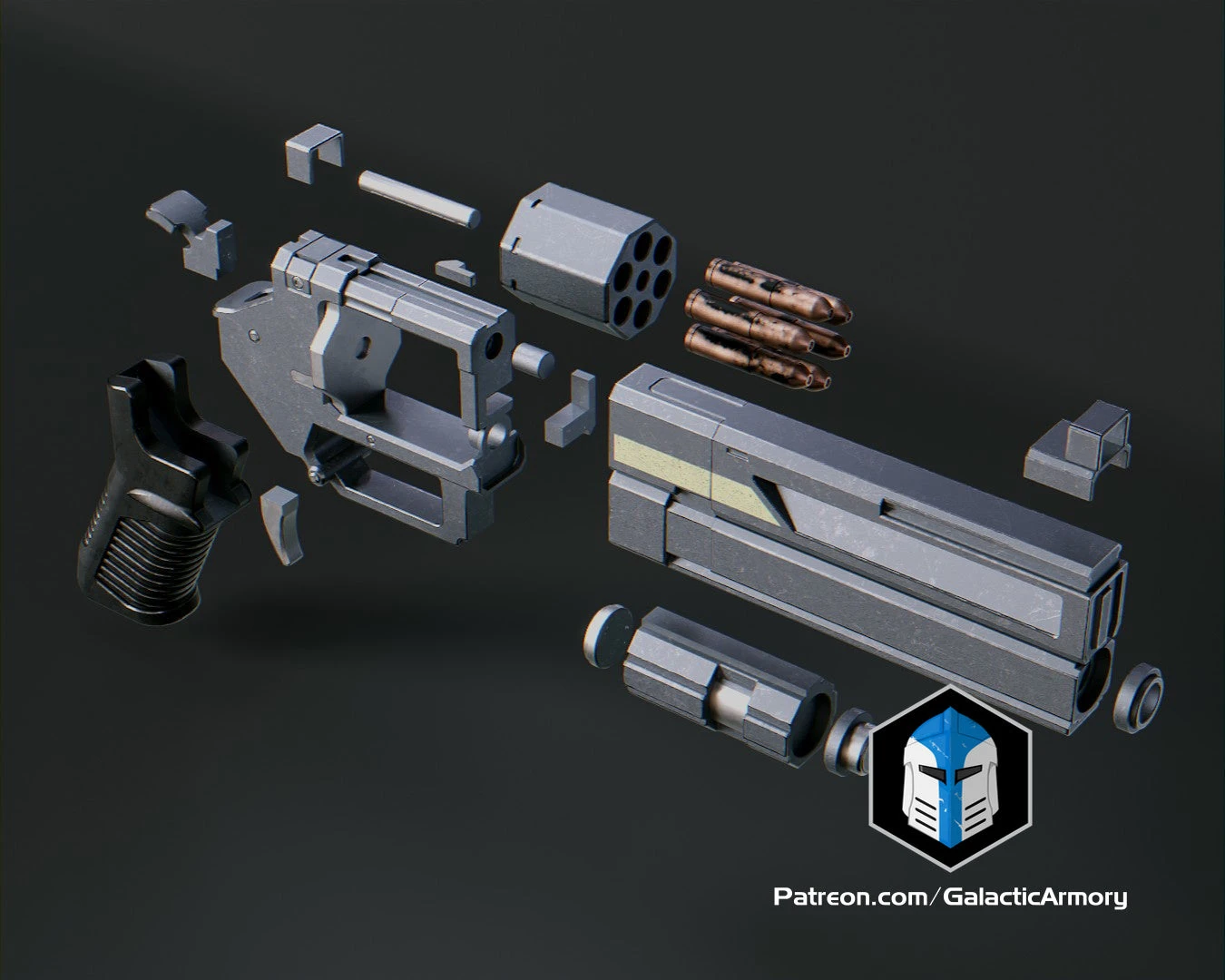 Helldivers 2 - Senator Revolver Pistol - 3D Print Files 6 Helldivers 2 - Senator Revolver Pistol - 3D Print Files - Image 4