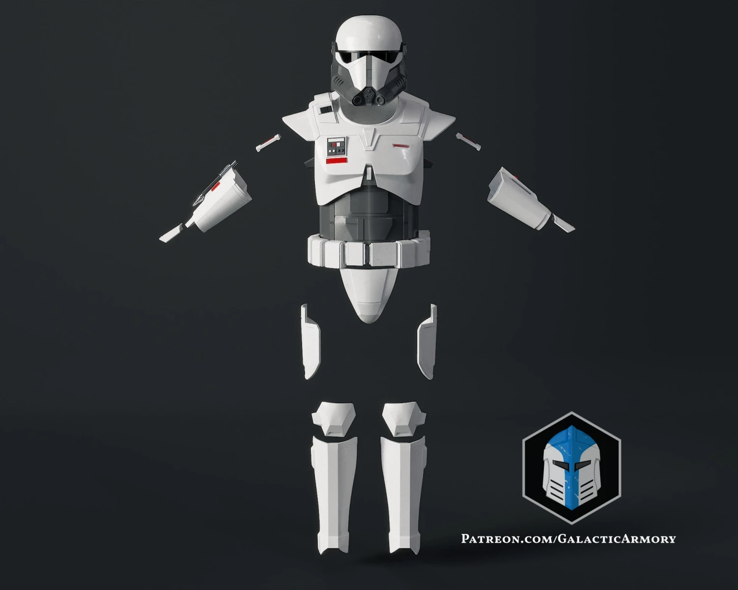 Imperial Mandalorian Commando Armor - 3D Print Files 4 Imperial Mandalorian Commando Armor - 3D Print Files - Image 2
