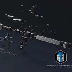 Imperial Rotary Cannon - 3D Print Files -Galacticarmory Store ImperialRotaryCannon Exploded