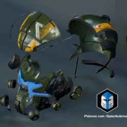 Jack Cooper Titanfall Helmet - 3D Print Files -Galacticarmory Store JackCooperTitanfallHelmet Exploded