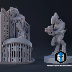 1:48 Scale Jackal Miniatures - 3D Print Files -Galacticarmory Store JackalPose6Side by side