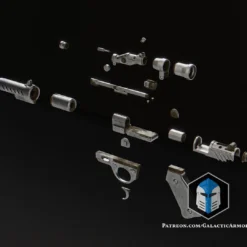 Jedi: Survivor Combustion Blaster - 3D Print Files -Galacticarmory Store JediSurvivorCombustionBlaster Exploded