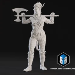 Karlach Figurine - Pose 1 - 3D Print Files -Galacticarmory Store KarlachFigurine Pose1