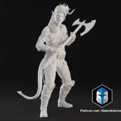 Karlach Figurine - Pose 2 - 3D Print Files -Galacticarmory Store KarlachFigurine Pose2