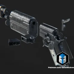 Kyle Katarn K-17 Bryar Blaster - 3D Print Files -Galacticarmory Store KyleKatarnBlaster Exploded