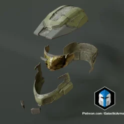 Mark 5 Helmet - 3D Print Files -Galacticarmory Store MKVHelmet Exploded