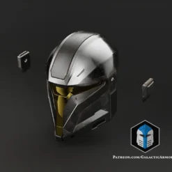 Mando Spartan Helmet - Version 2 - 3D Print Files -Galacticarmory Store MandoSpartan HaloBased Exploded
