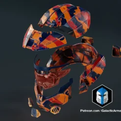 Infinite Mark 7 Helmet - 3D Print Files -Galacticarmory Store Mark7Helmet Exploded