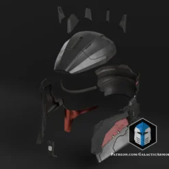 Moff Gideon Spartan Helmet - 3D Print Files -Galacticarmory Store MoffGideonSpartanHelmet Exploded