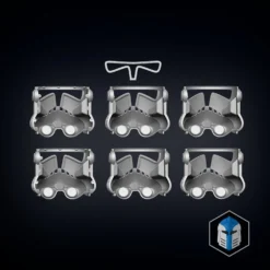 Phase 2 Clone Trooper Helmet - 3D Print Files -Galacticarmory Store Phase2Remastered FrontVariationsBack scaled