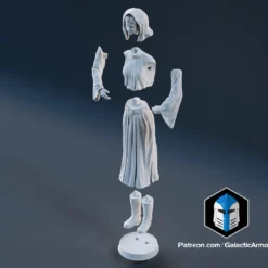 Princess Leia Figurine - Pose 1 - 3D Print Files -Galacticarmory Store Pose1 Exploded