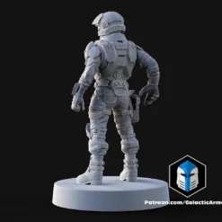 1:48 Scale UNSC Marine Miniatures - 3D Print Files -Galacticarmory Store Pose1 White 4