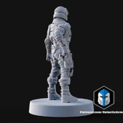 1:48 Scale UNSC Marine Miniatures - 3D Print Files -Galacticarmory Store Pose1 White 6