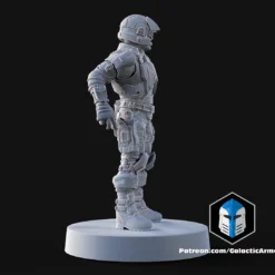 1:48 Scale UNSC Marine Miniatures - 3D Print Files -Galacticarmory Store Pose1 White 7