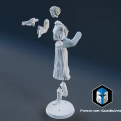 Princess Leia Figurine - Pose 3 - 3D Print Files -Galacticarmory Store Pose3 Exploded