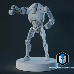 1:48 Scale Battle Droid Army - B2 Class - 3D Print Files -Galacticarmory Store Pose4 White