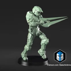 1:48 Scale Master Chief Miniatures - 3D Print Files -Galacticarmory Store Pose5