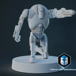 1:48 Scale Battle Droid Army - B2 Class - 3D Print Files -Galacticarmory Store Pose5 White
