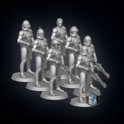 Clone Trooper Figurines - Pose 1 - 3D Print Files -Galacticarmory Store Ps 1 All Fll Bds fnl scaled