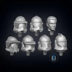 Clone Trooper Figurines - Pose 1 - 3D Print Files -Galacticarmory Store Ps 1 Hds fnl scaled