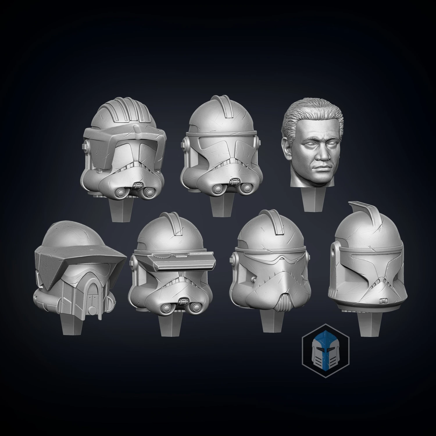 Clone Trooper Figurines - Pose 1 - 3D Print Files 16 Clone Trooper Figurines - Pose 1 - 3D Print Files - Image 14