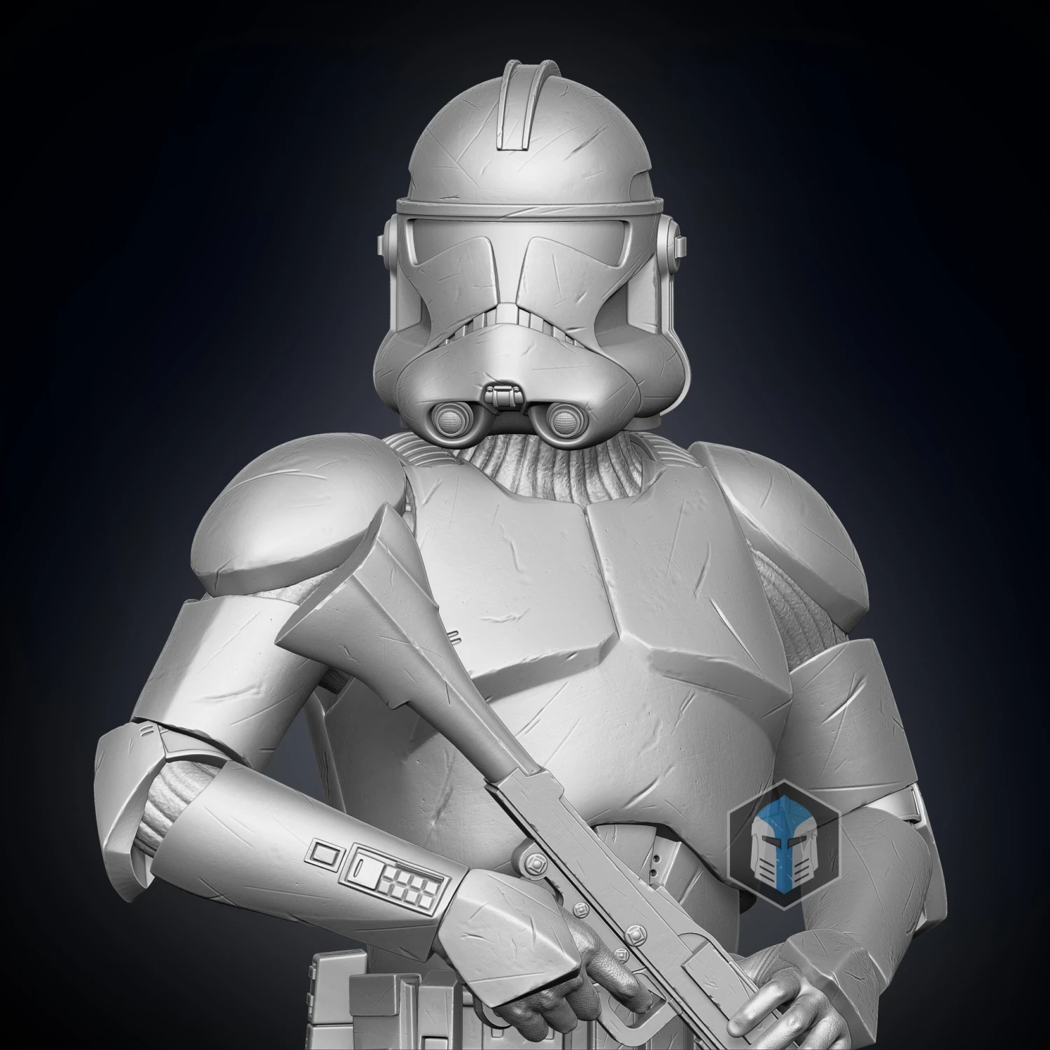 Clone Trooper Figurines - Pose 1 - 3D Print Files 3 Clone Trooper Figurines - Pose 1 - 3D Print Files
