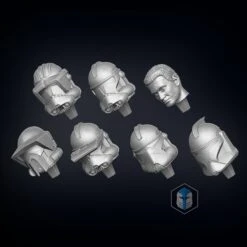 Clone Trooper Figurines - Pose 2 - 3D Print Files -Galacticarmory Store Ps 2 Hds fnl