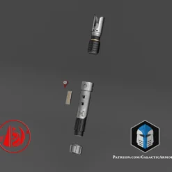 Sabine Wren Lightsaber - 3D Print Files -Galacticarmory Store SabineWrenLightsaber Exploded