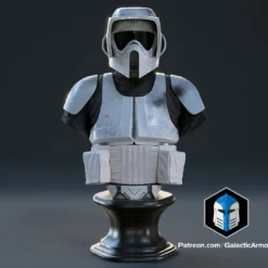 Scout Trooper Bust - 3D Print Files -Galacticarmory Store ScoutTrooperBust
