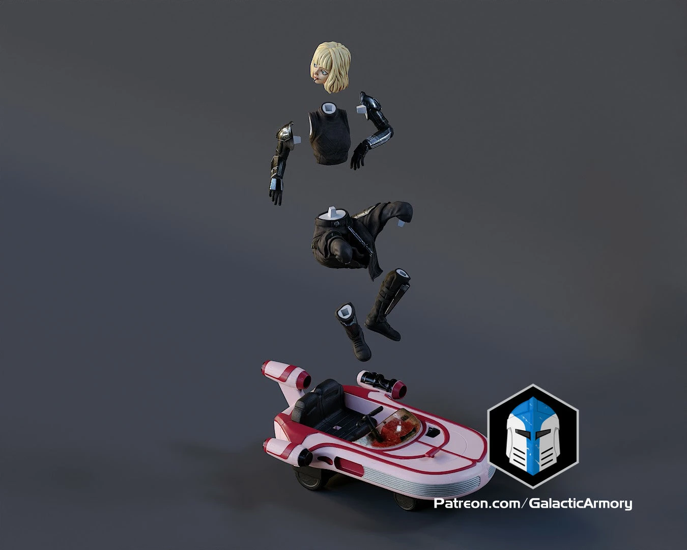 Shin Hati On A Speeder - 3D Print Files 6 Shin Hati On A Speeder - 3D Print Files - Image 4