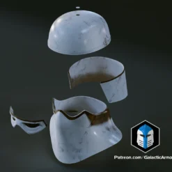 ESB Snowtrooper Helmet & Armor - 3D Print Files -Galacticarmory Store SnowtrooperHelmet Exploded