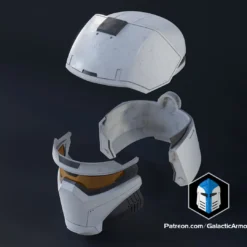 Snowtrooper Spartan Helmet - 3D Print Files -Galacticarmory Store SnowtrooperSpartan Exploded