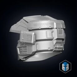Spartan 125 - Kai Helmet - 3D Print Files -Galacticarmory Store Spartan125Kai BackPerspective