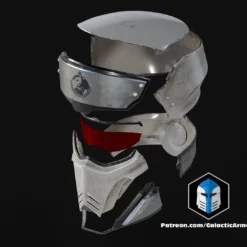Helldivers 2 - UF-16 Inspector Helmet - 3D Print Files -Galacticarmory Store UF 16InspectorHelmet Exploded