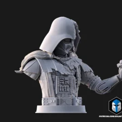 Damaged Darth Vader Bust - Pose 2 - 3D Print Files -Galacticarmory Store b20007