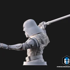 Damaged Darth Vader Bust - Pose 3 - 3D Print Files -Galacticarmory Store b30002