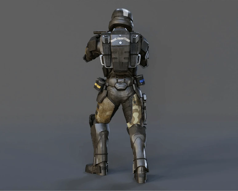 ODST Figurine - Pose 4 - 3D Print Files 3 ODST Figurine - Pose 4 - 3D Print Files