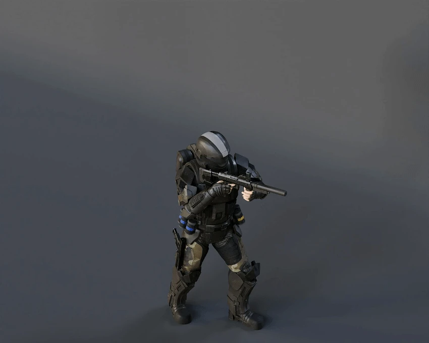 ODST Figurine - Pose 4 - 3D Print Files 4 ODST Figurine - Pose 4 - 3D Print Files - Image 2