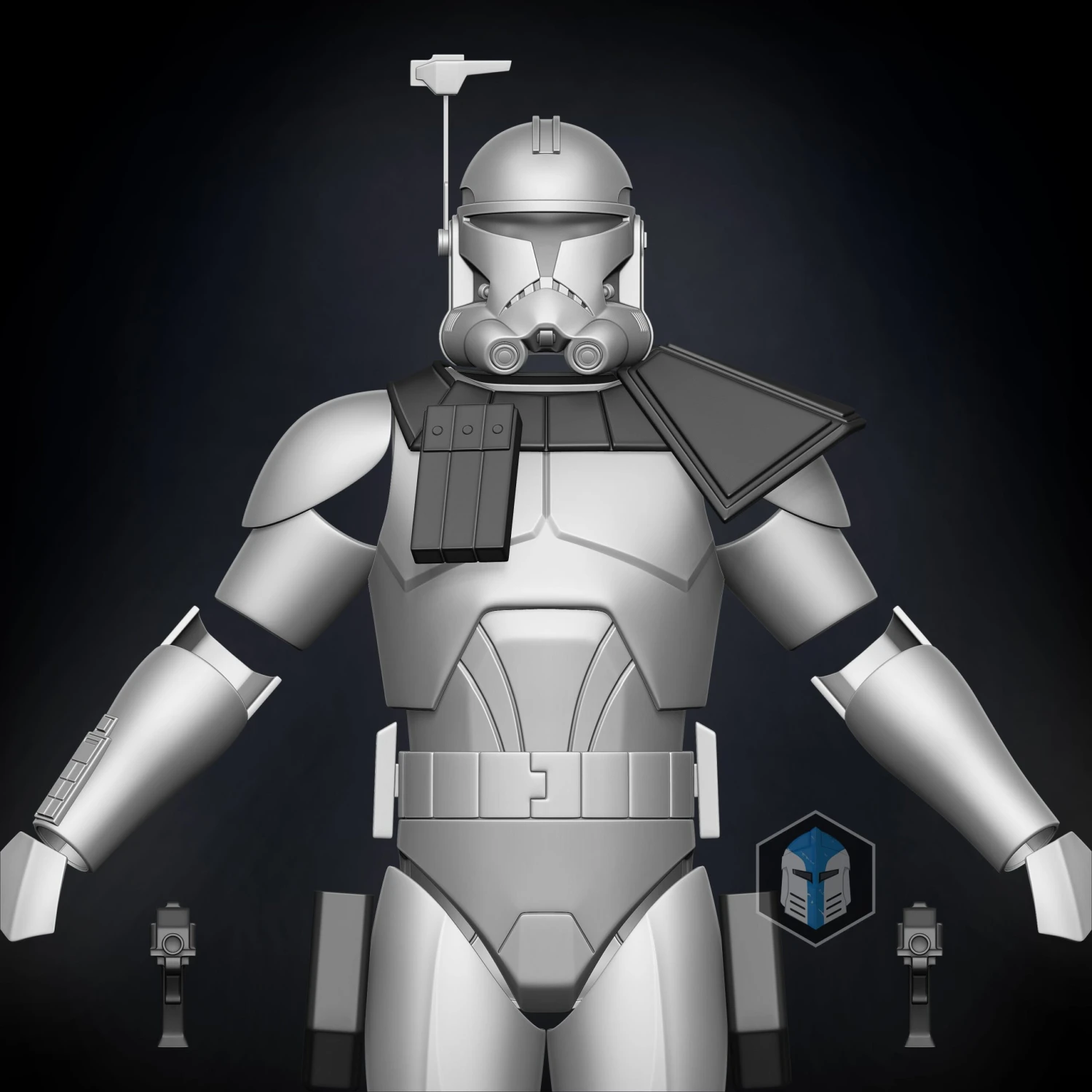 Animated Captain Rex Armor Accessories - 3D Print Files 3 Animated Captain Rex Armor Accessories - 3D Print Files