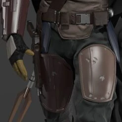 The Mandalorian Figurine - 3D Print Files -Galacticarmory Store mandalorian 3d model obj fbx stl ztl 11