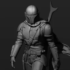 The Mandalorian Figurine - 3D Print Files -Galacticarmory Store mandalorian 3d model obj fbx stl ztl 15 scaled