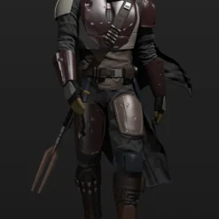 The Mandalorian Figurine - 3D Print Files -Galacticarmory Store mandalorian 3d model obj fbx stl ztl 5 scaled
