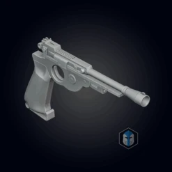 Mando Blaster Pistol - 3D Print Files -Galacticarmory Store mandopistol perspective01