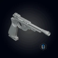 Mando Blaster Pistol - 3D Print Files -Galacticarmory Store mandopistol perspective01 scaled