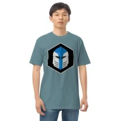 Men’s Premium Heavyweight Tee - Galactic Armory Logo -Galacticarmory Store mens premium heavyweight tee agave front 63333e7134a44
