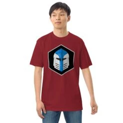 Men’s Premium Heavyweight Tee - Galactic Armory Logo -Galacticarmory Store mens premium heavyweight tee brick red front 2 63333e71344bd