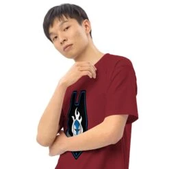 Men’s Premium Heavyweight Tee - Galactic Armory ODST -Galacticarmory Store mens premium heavyweight tee brick red zoomed in 3 6482344e80e57