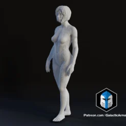 Cortana Figurine - Pose 1 - 3D Print Files -Galacticarmory Store p1 0001