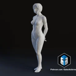 Cortana Figurine - Pose 2 - 3D Print Files -Galacticarmory Store p20001