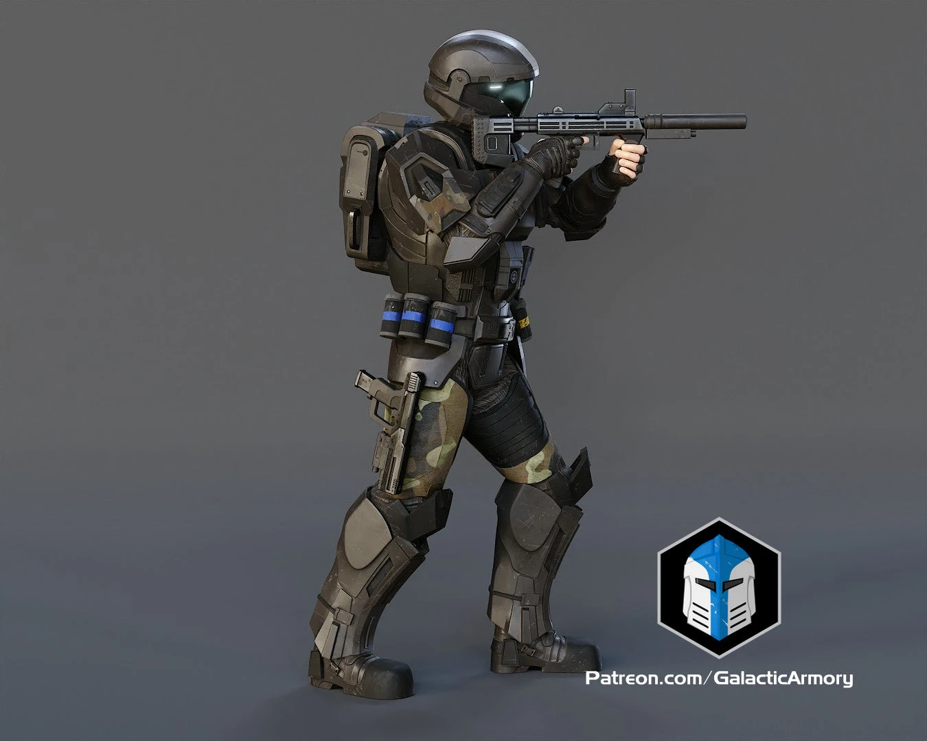 ODST Figurine - Pose 4 - 3D Print Files 8 ODST Figurine - Pose 4 - 3D Print Files - Image 6